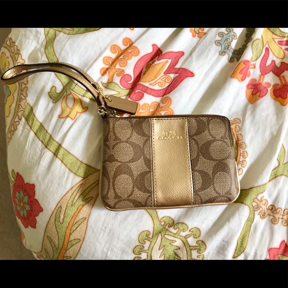 Coach Gold Wristlet